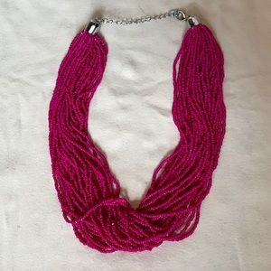 Beaded pink necklace